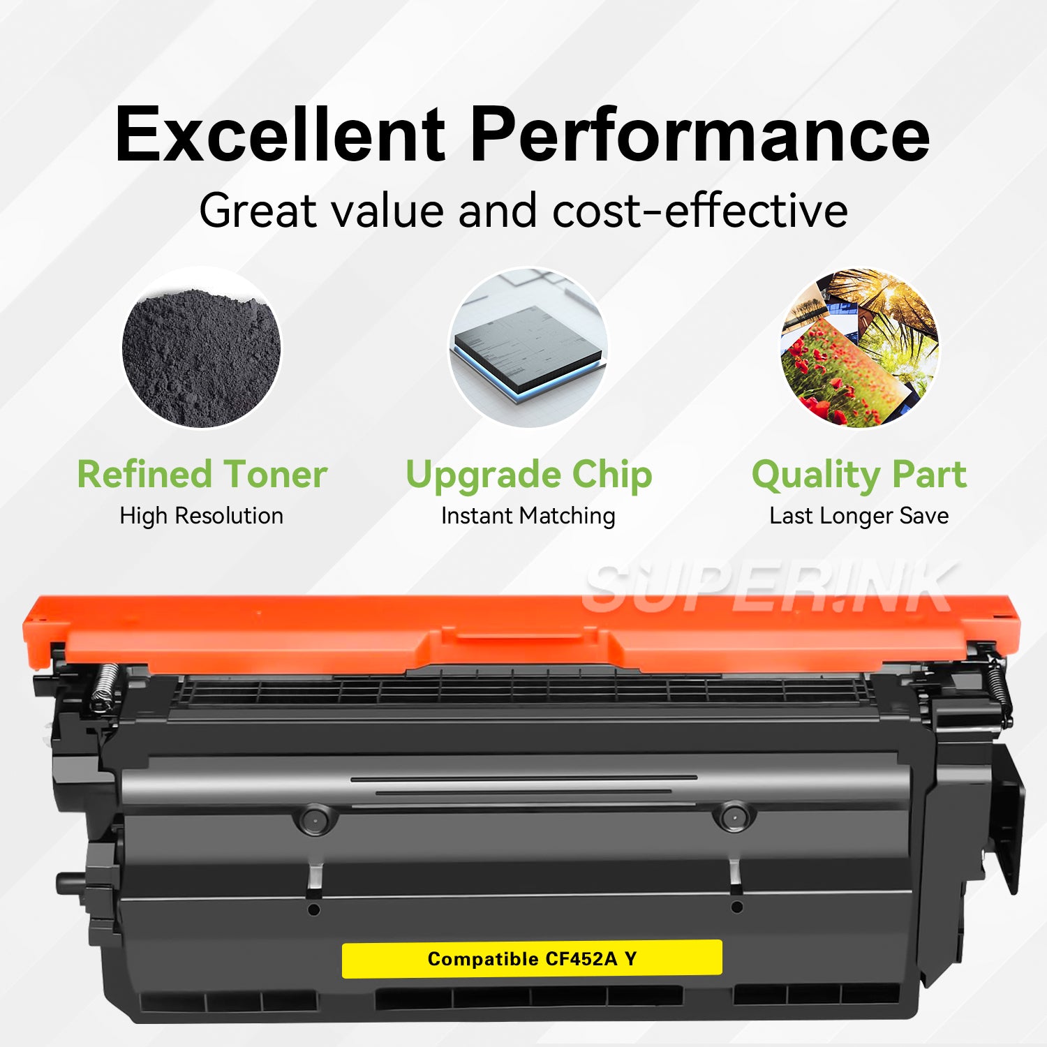 Compatible HP CF452A (655A) Yellow Toner Cartridge