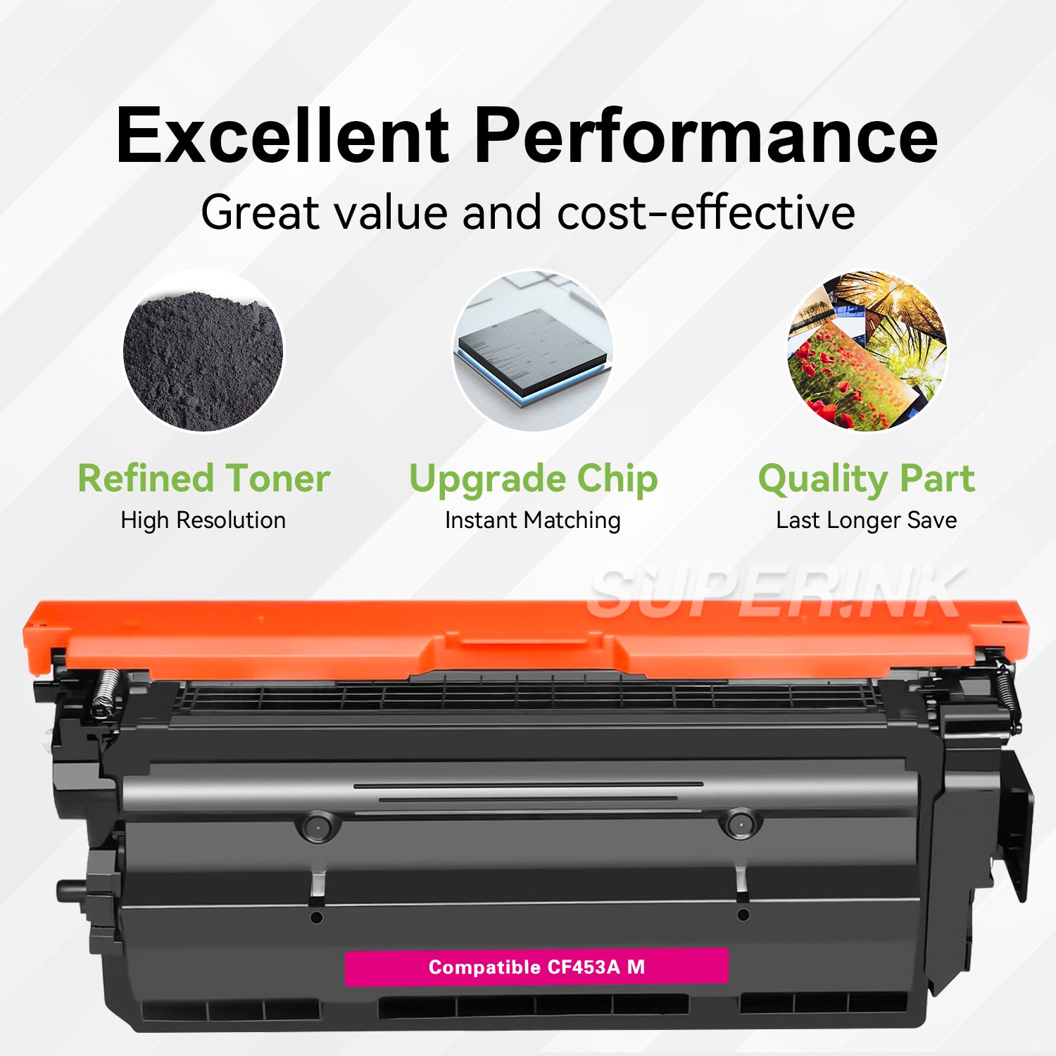 Compatible HP CF453A (655A) Magenta Toner Cartridge