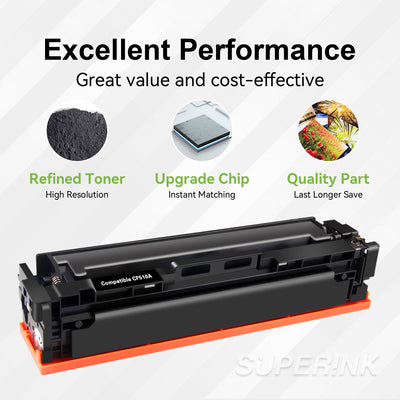 Compatible HP CF510A (204A) Black Toner Cartridge by Superink