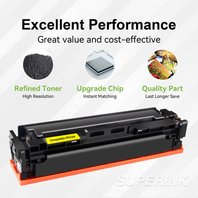 Compatible HP CF512A (204A) Yellow Toner Cartridge by Superink