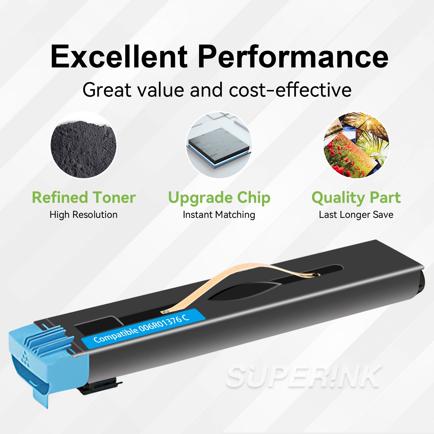 Compatible Xerox 006R01376 Cyan Toner Cartridge by Superink