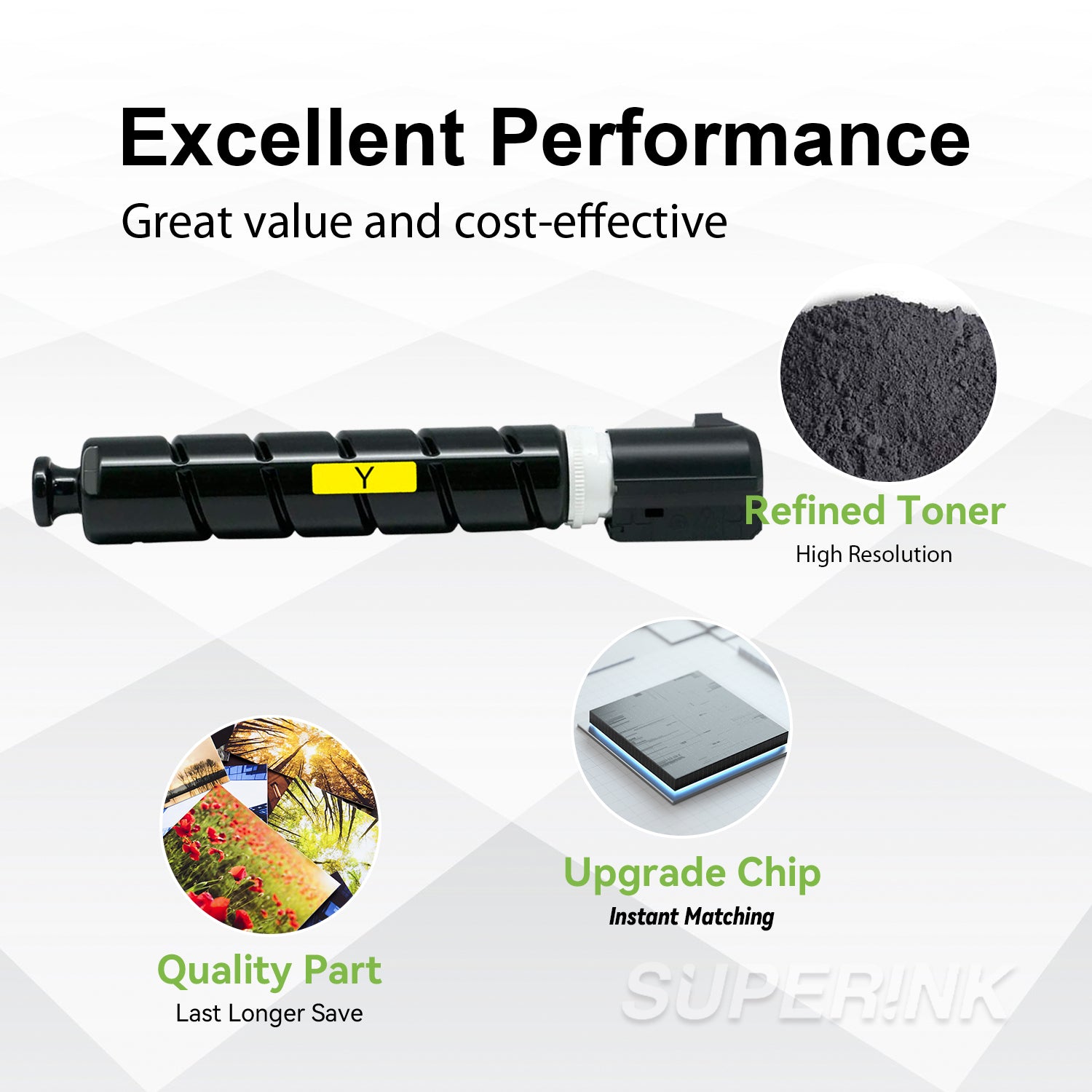 Compatible Canon GPR-58 (2185C003AA) Yellow Toner