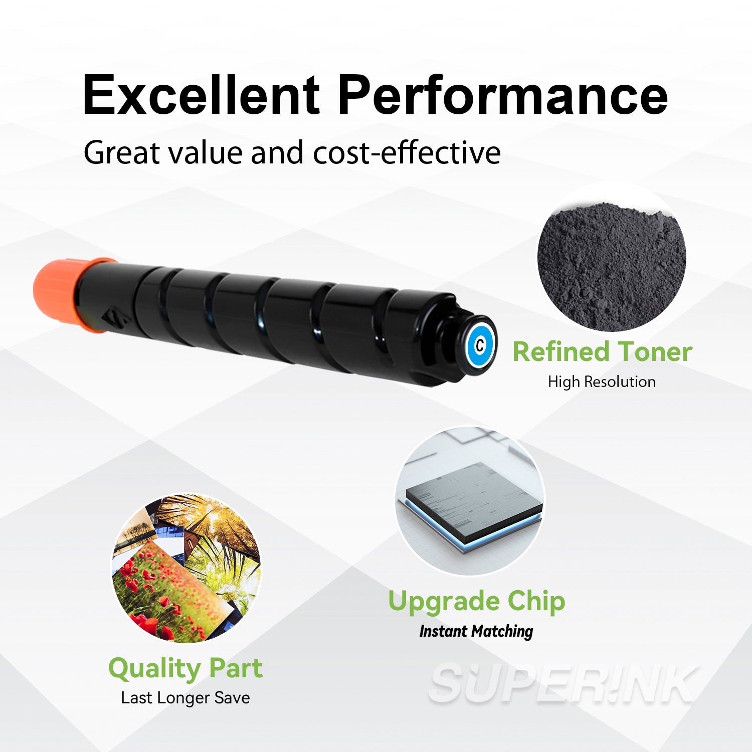 Compatible Canon GPR-36 3783B003AA Cyan Toner Cartridge