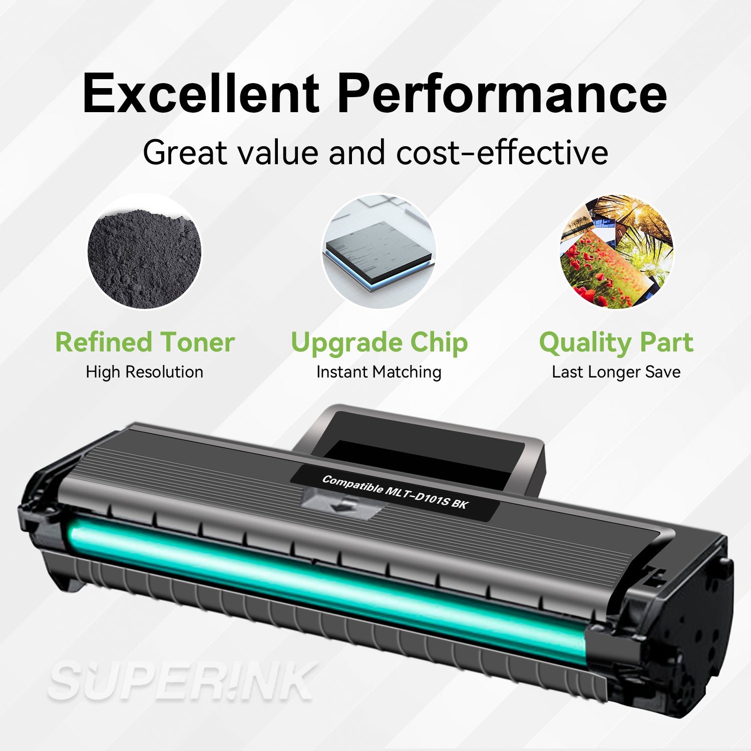 Compatible Samsung MLT-D101S Toner Cartridge Black By Superink