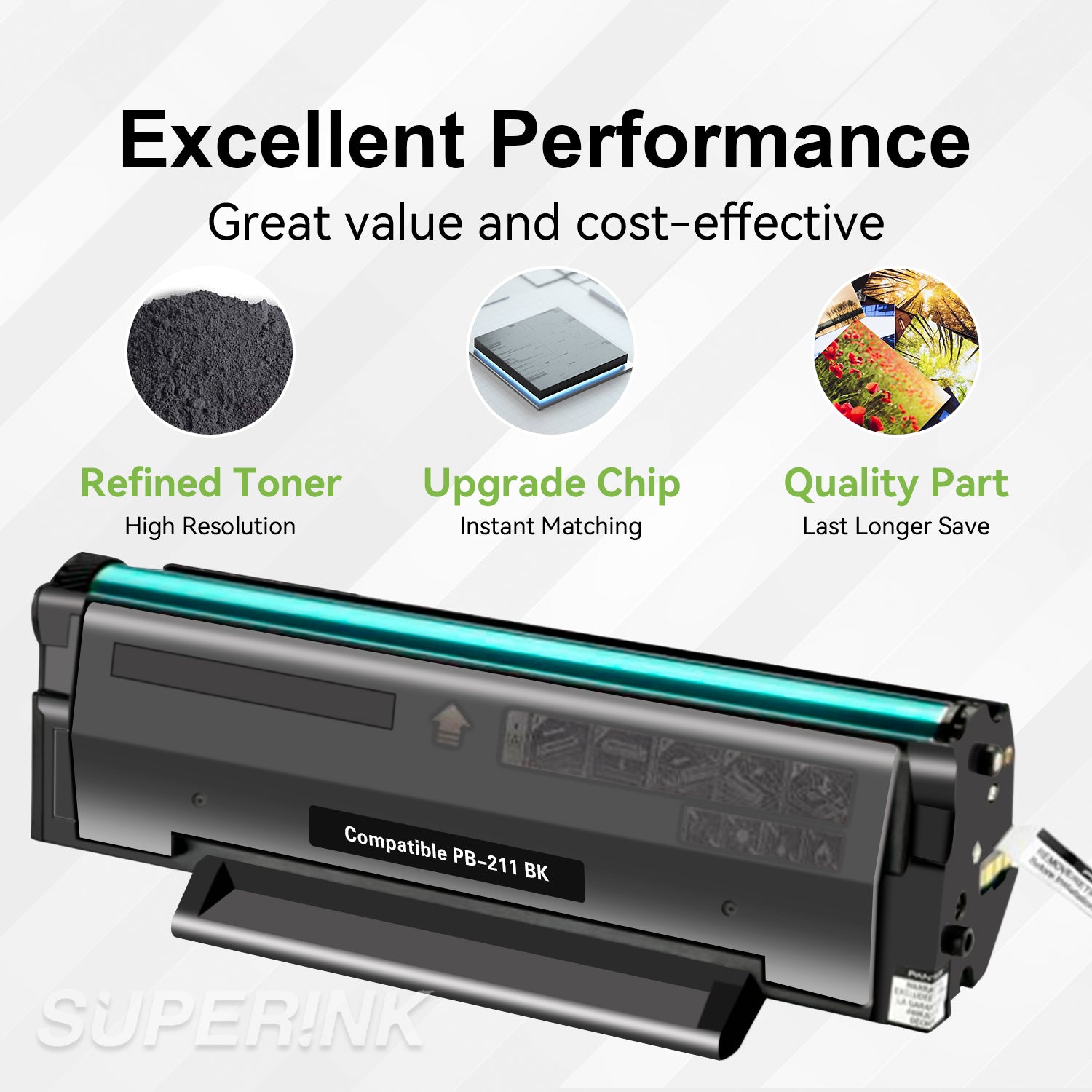 Compatible Pantum PB-211 Black Toner Cartridge by Superink
