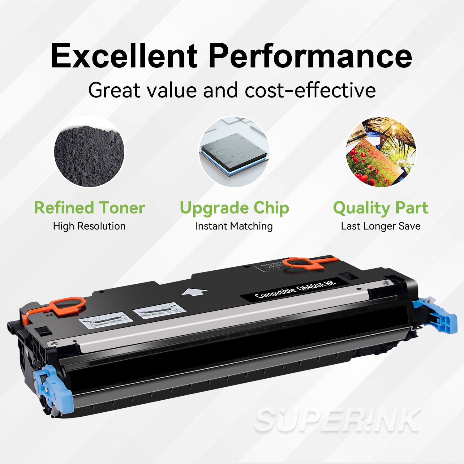 Compatible HP Q6460A Black Toner Cartridge HP 644A By Superink