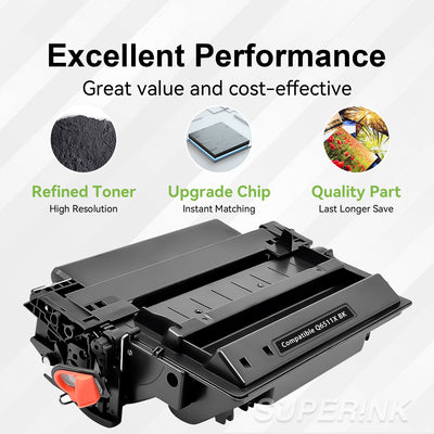 Cartouche de toner noir compatible HP 11X (Q6511X) par Superink