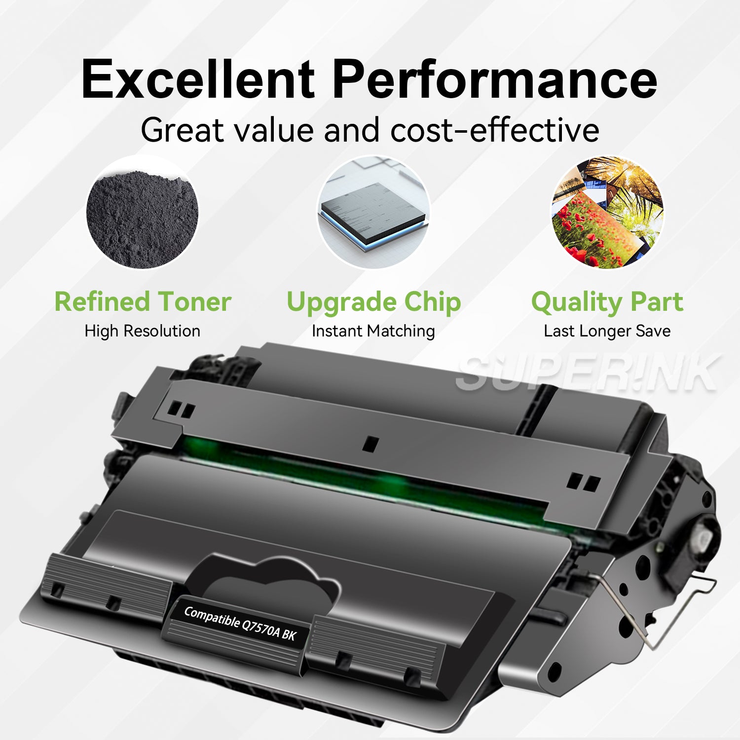 Cartouche de toner noir compatible HP Q7570A (HP 70A) par Superink