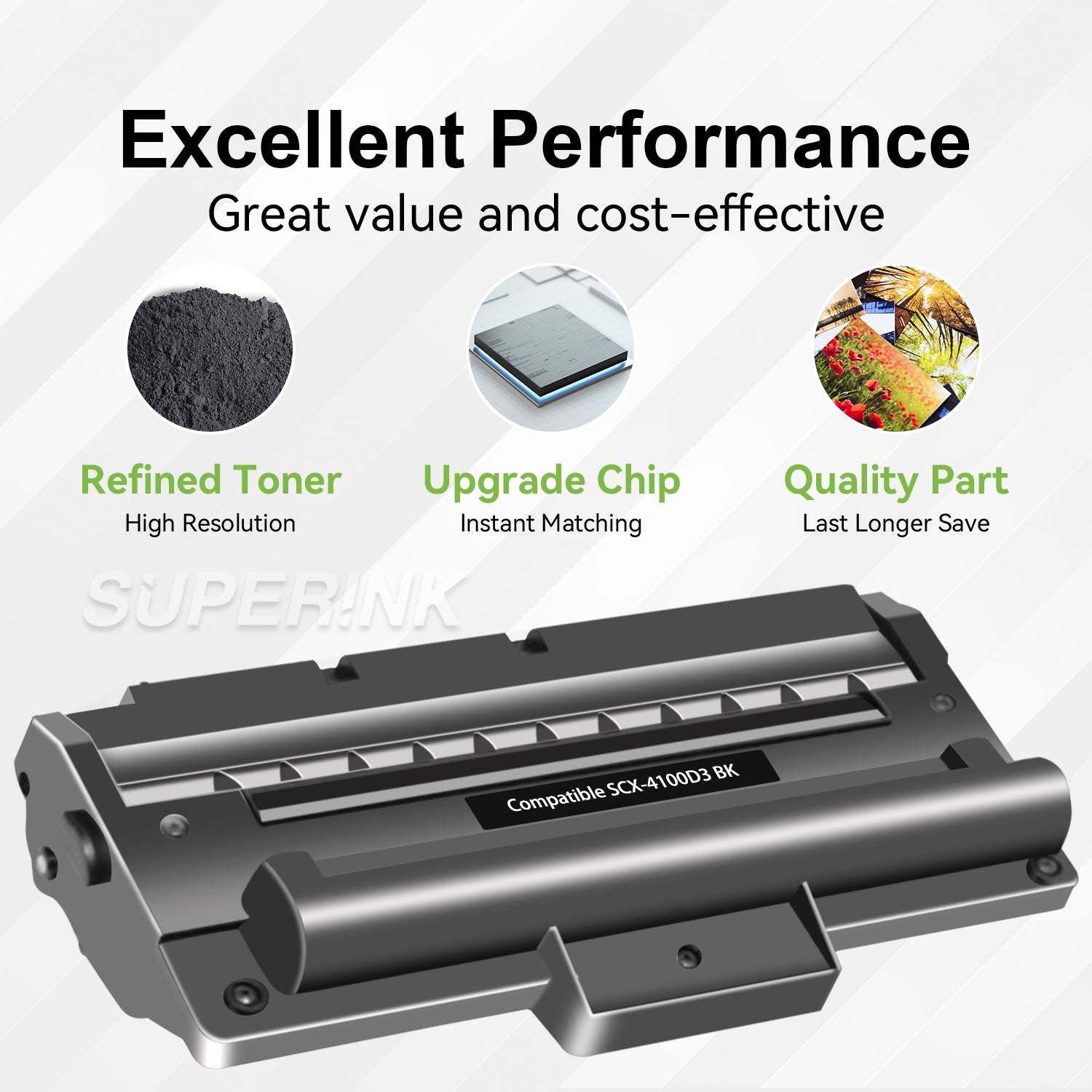 Compatible Samsung SCX-4100D3 Black Toner Cartridge By Superink