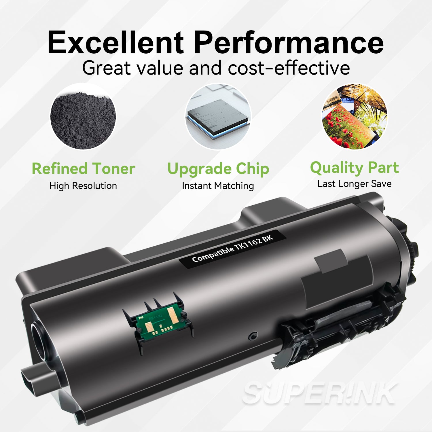 Compatible Kyocera TK3162 Black toner cartridge By Superink