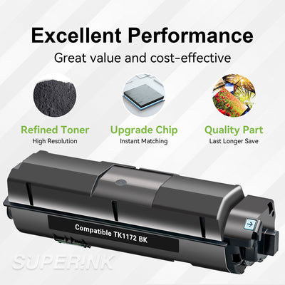 Compatible Kyocera TK1172 Black toner cartridge By Superink