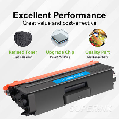 Compatible Brother TN-336C TN336 Toner Cartridge Cyan By Superink