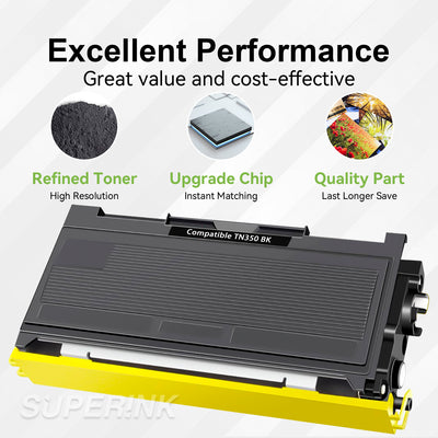 Compatible Brother TN-350 Black Toner Cartridge By Superink