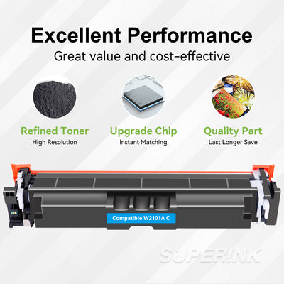 Compatible HP W2101A With Chip 5500 Pages Cyan Toner By Superink