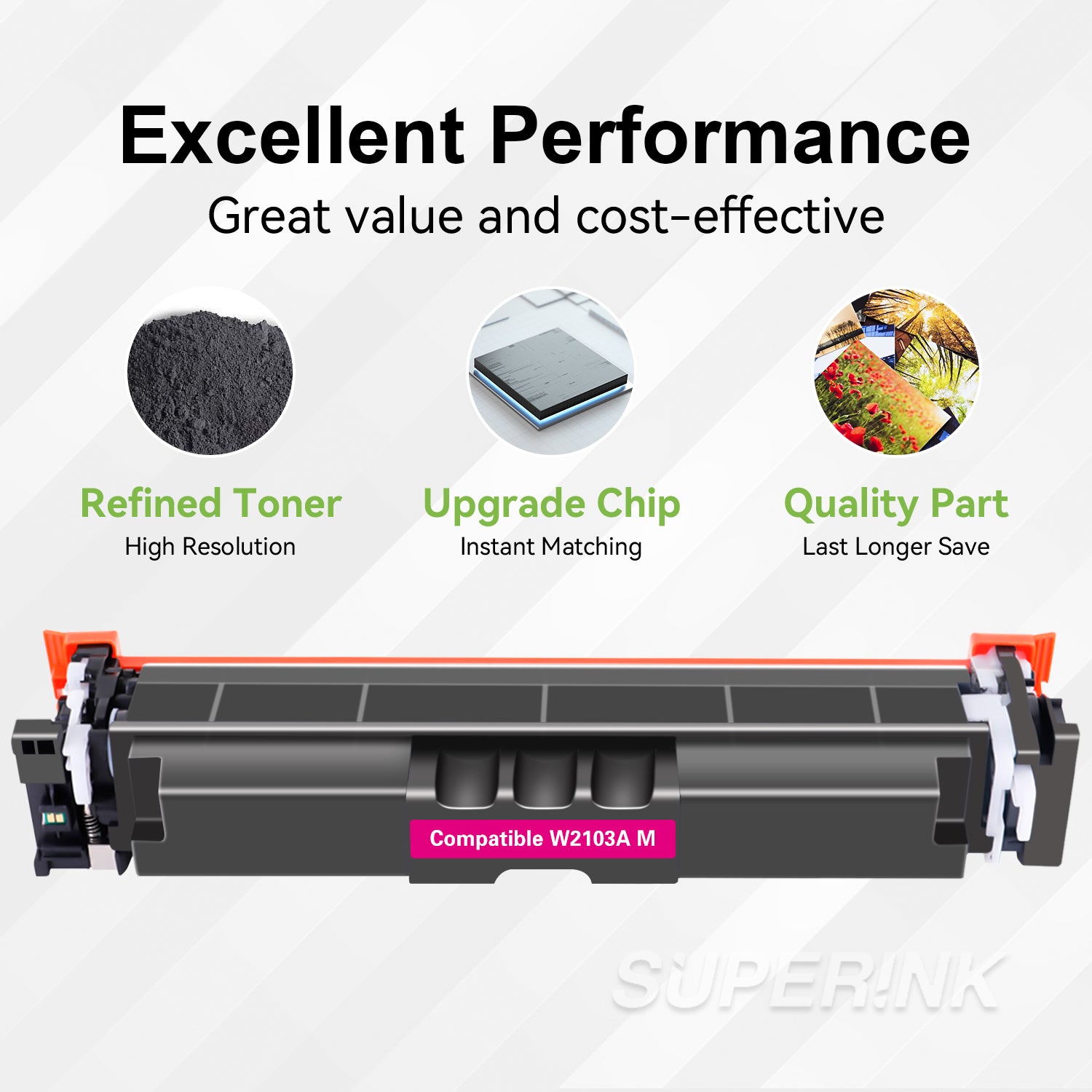 Compatible HP W2103A 5500 Pages Magenta Toner By Superink