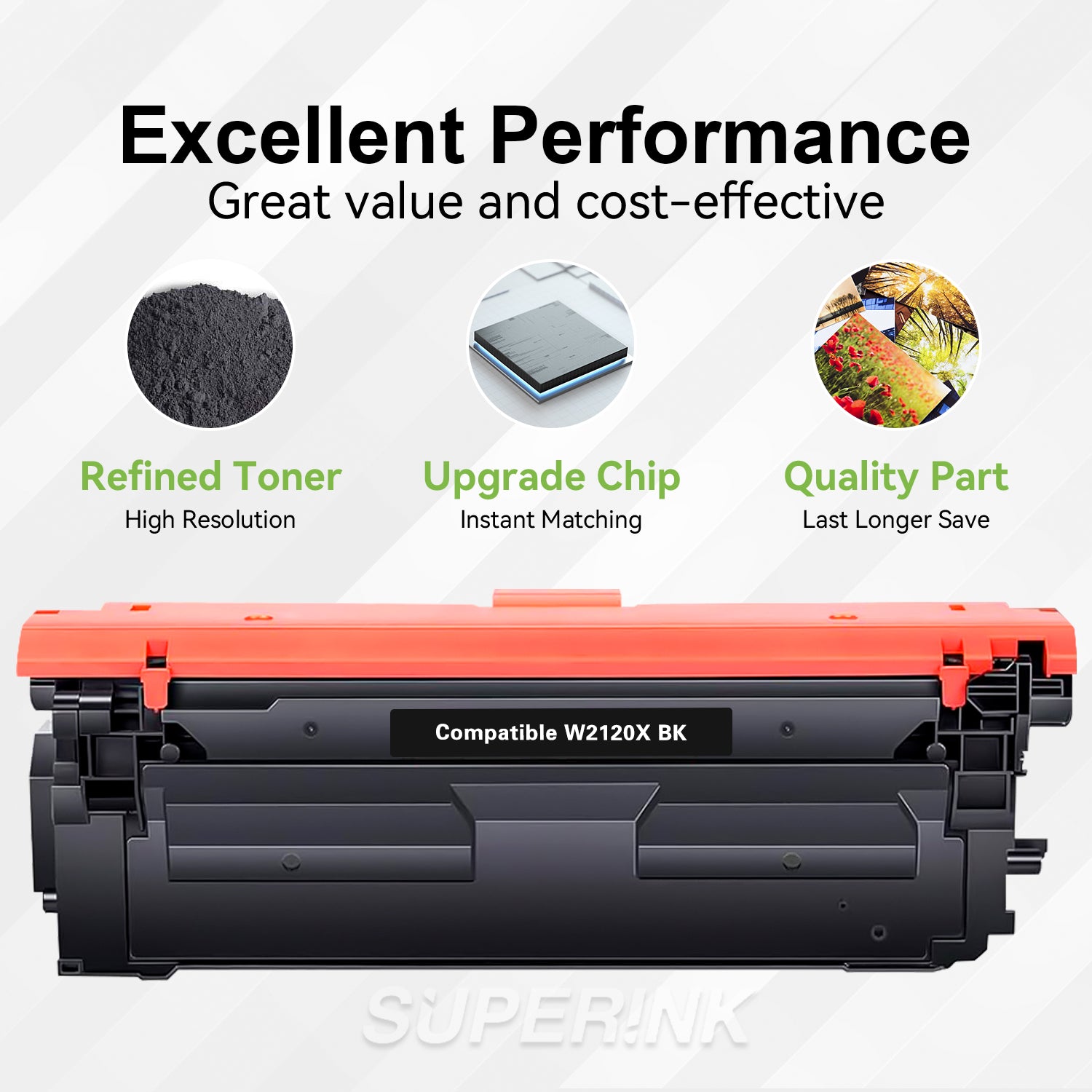 Compatible HP W2120X / 212X With Chip Black Toner By Superink