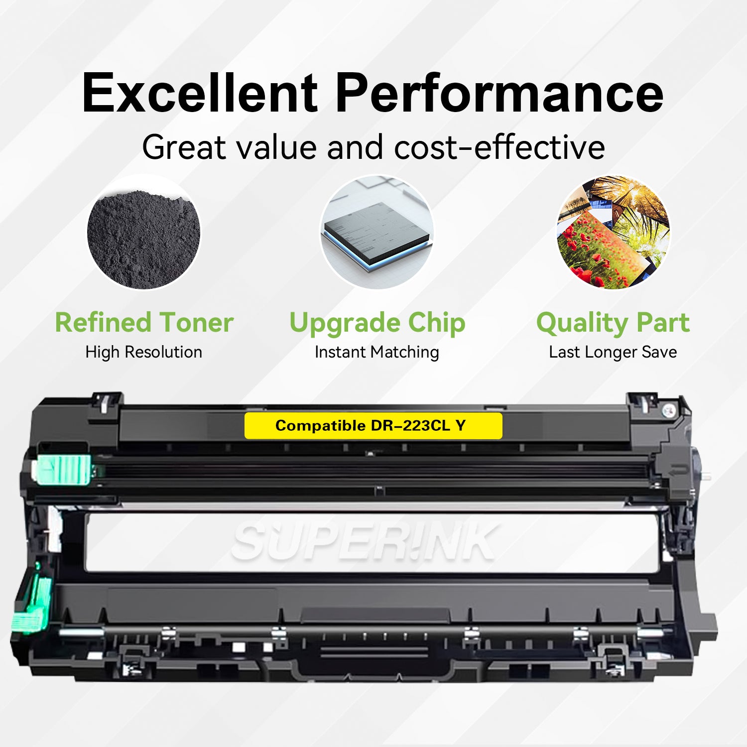 Compatible Brother DR-223CL Yellow Drum Unit by Superink