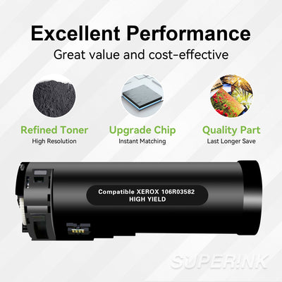 Compatible Xerox 106R03582 Black Toner Cartridge By Superink