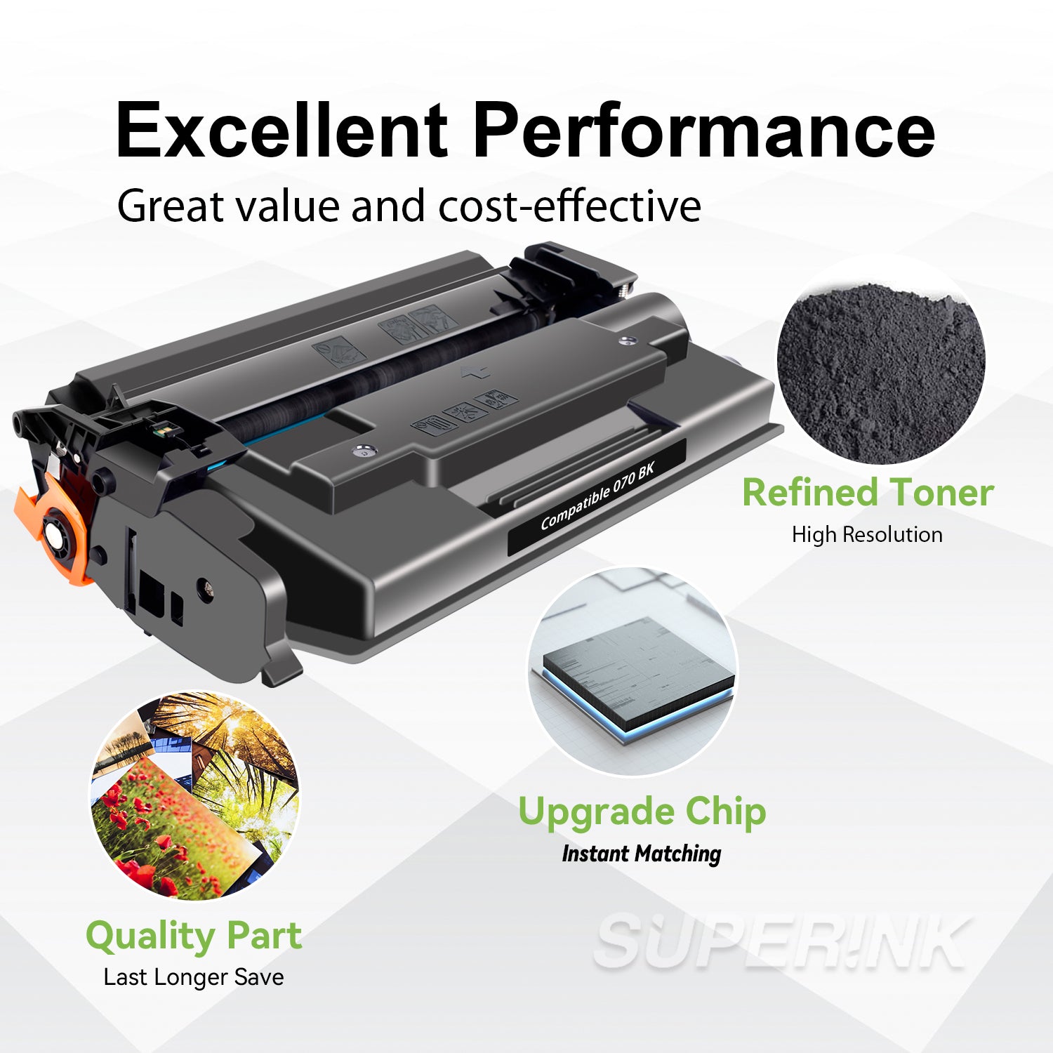 Compatible Canon 070 With Chip Black Toner By Superink
