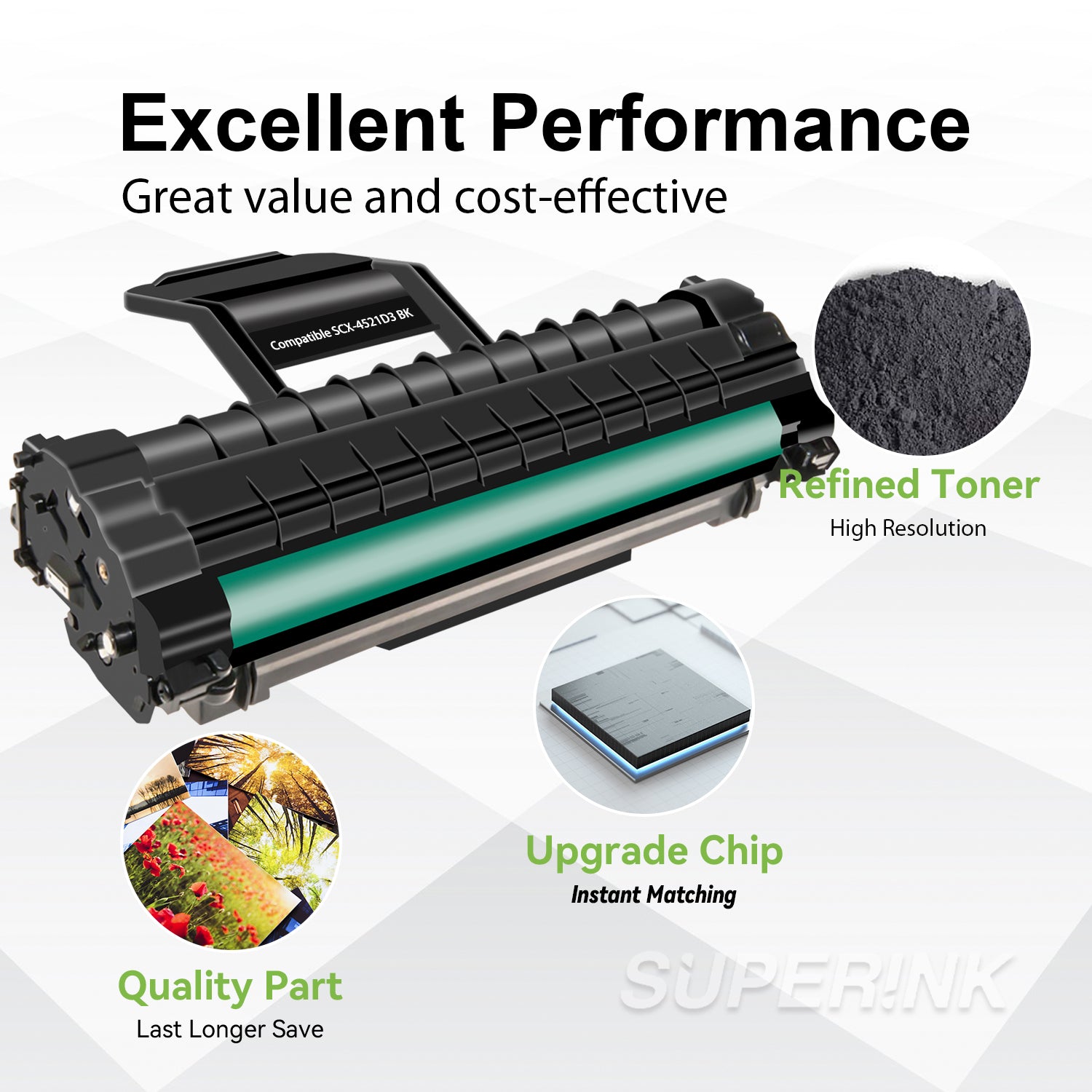 Compatible Samsung SCX-4521D3 Black Toner Cartridge By Superink