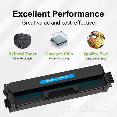 Compatible Lexmark 20N10C0 Cyan Toner Cartridge By Superink
