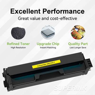 Compatible Lexmark 20N10Y0 Yellow Toner Cartridge By Superink