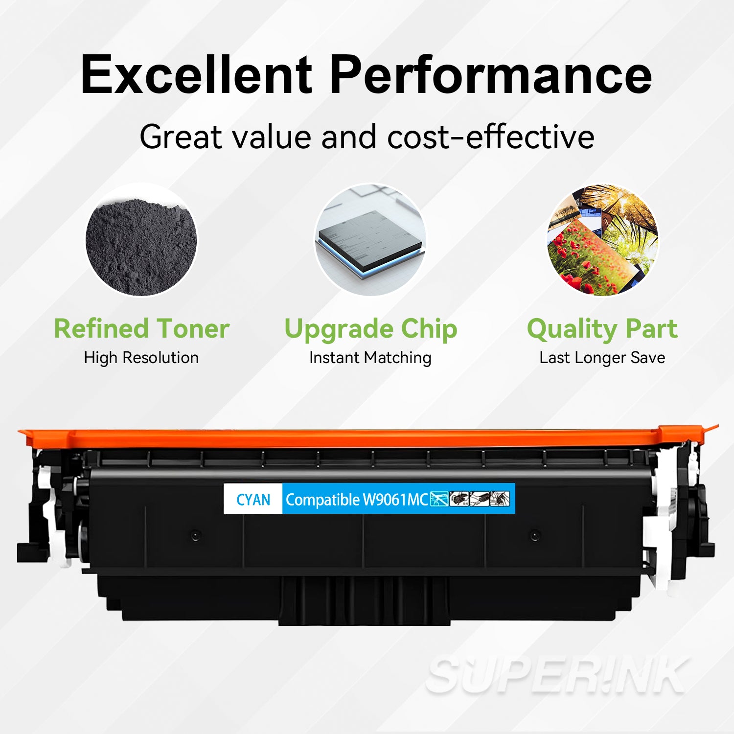 Compatible HP W9061MC Cyan Toner Cartridge