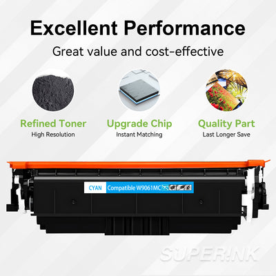 Compatible HP W9061MC Cyan Toner Cartridge