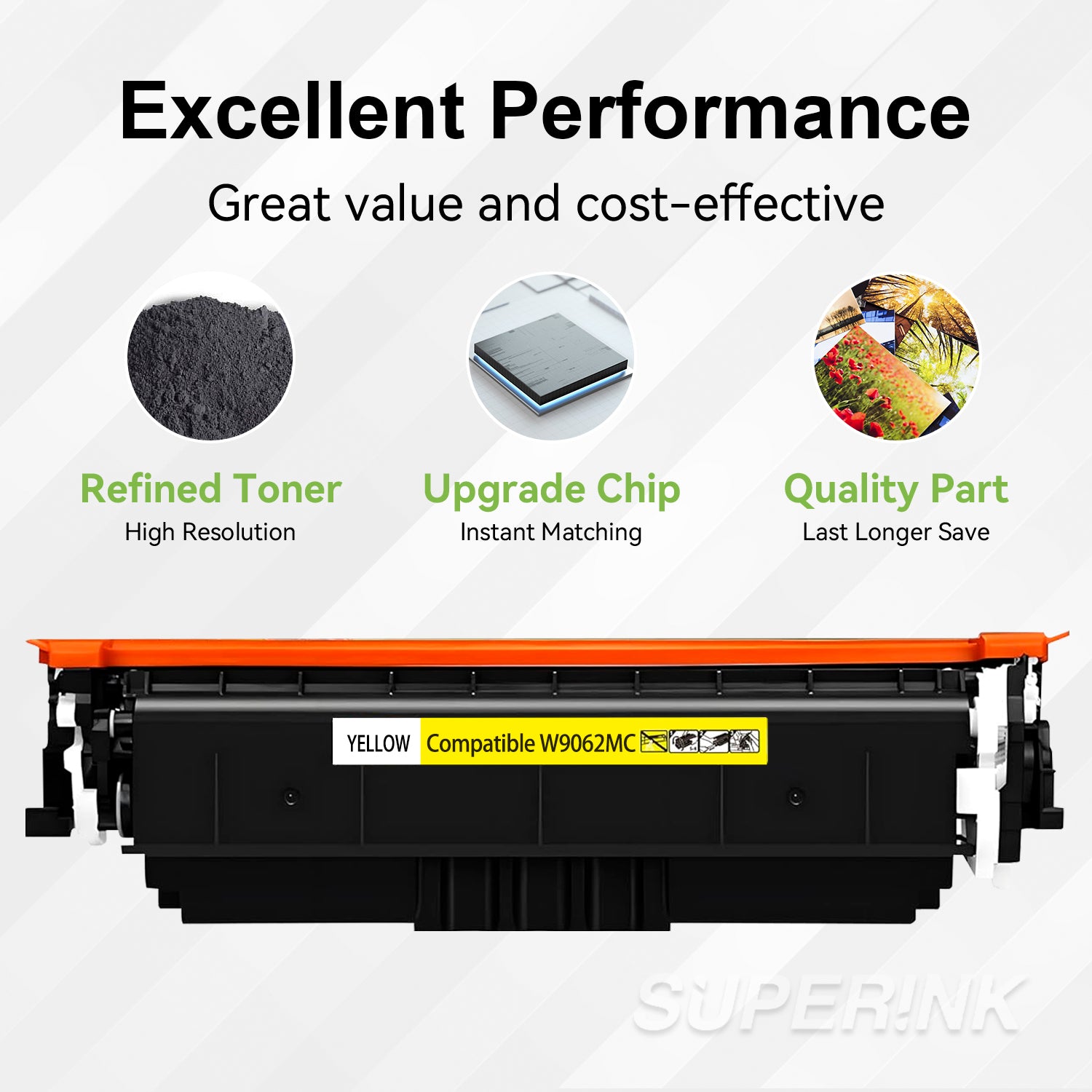 Compatible HP W9062MC Yellow Toner Cartridge