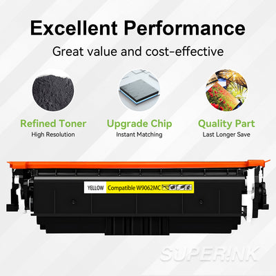 Compatible HP W9062MC Yellow Toner Cartridge