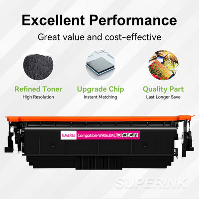 Compatible HP W9063MC Magenta Toner Cartridge
