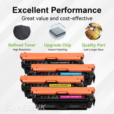 Compatible HP W9240MC W9241MC W9242MC W9243MC Toner Cartridge Set
