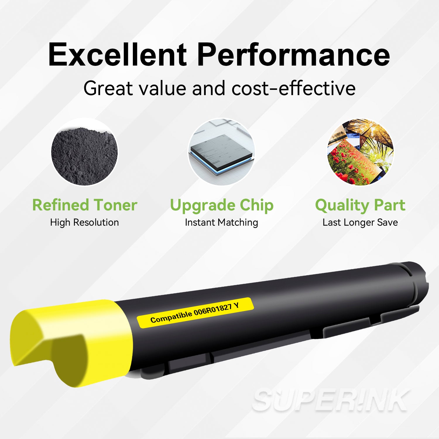 Compatible Xerox 006R01827 Yellow Toner Extra High Yield By Superink