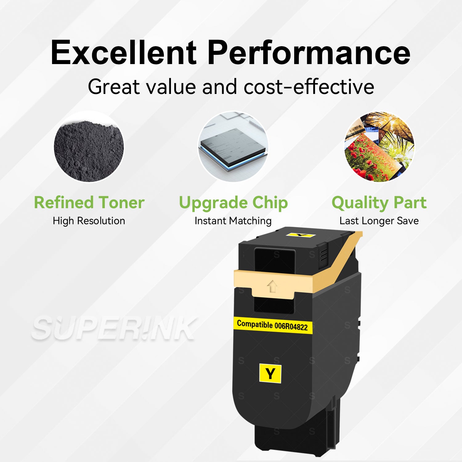 Compatible Xerox 006R04822 Yellow Standard Yield Toner Cartridge