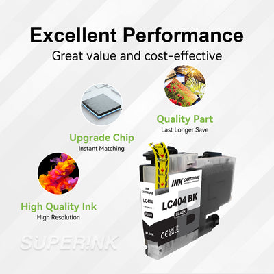 Compatible Brother LC404 Black Ink Cartridge by Superink