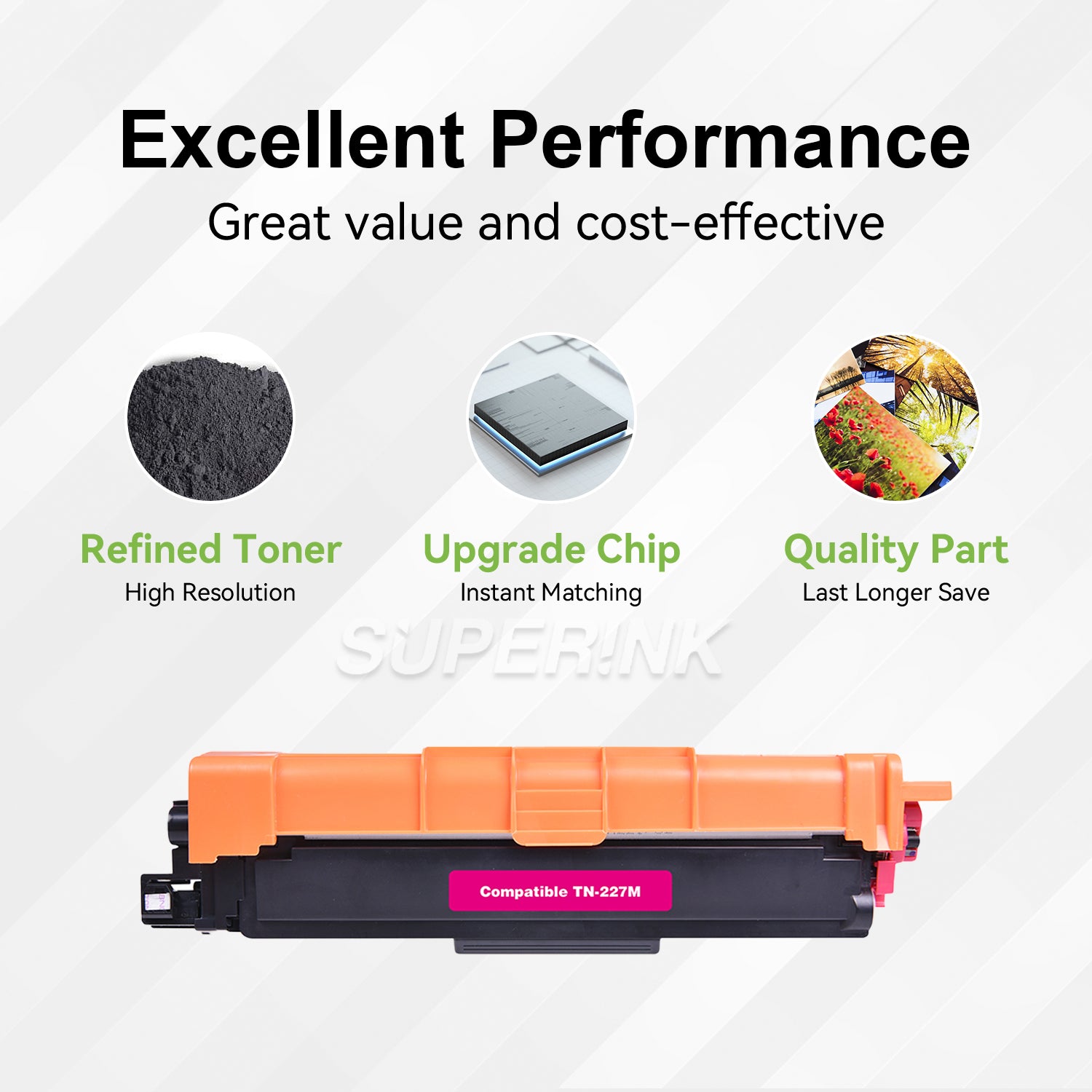 Compatible TN227 Magenta Toner Cartridge WITH CHIP by Superink