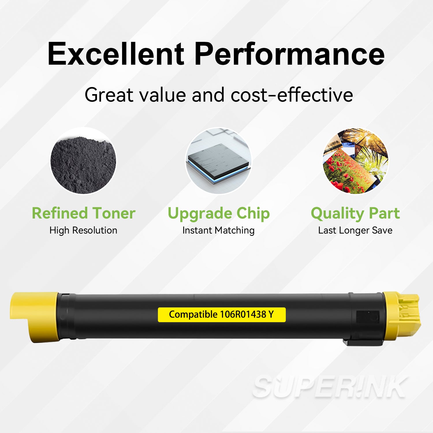 Compatible Xerox 106R01438 Yellow Toner Cartridge High Yield