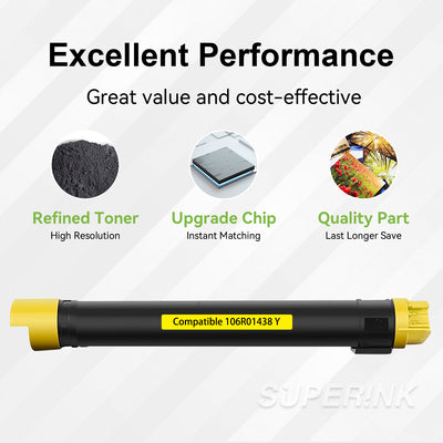 Compatible Xerox 106R01438 Yellow Toner Cartridge High Yield