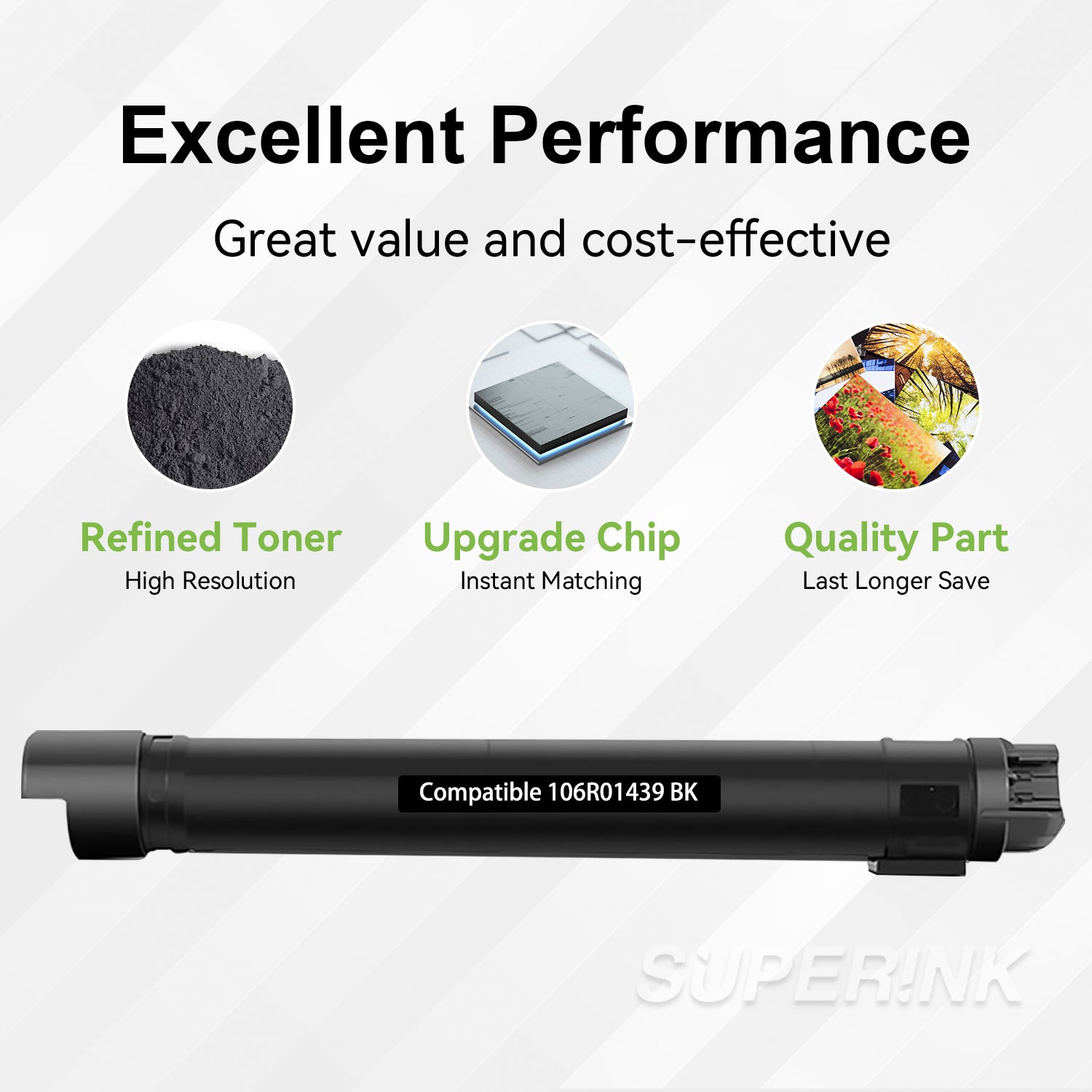 Compatible Xerox 106R01439 Black Toner Cartridge High Yield