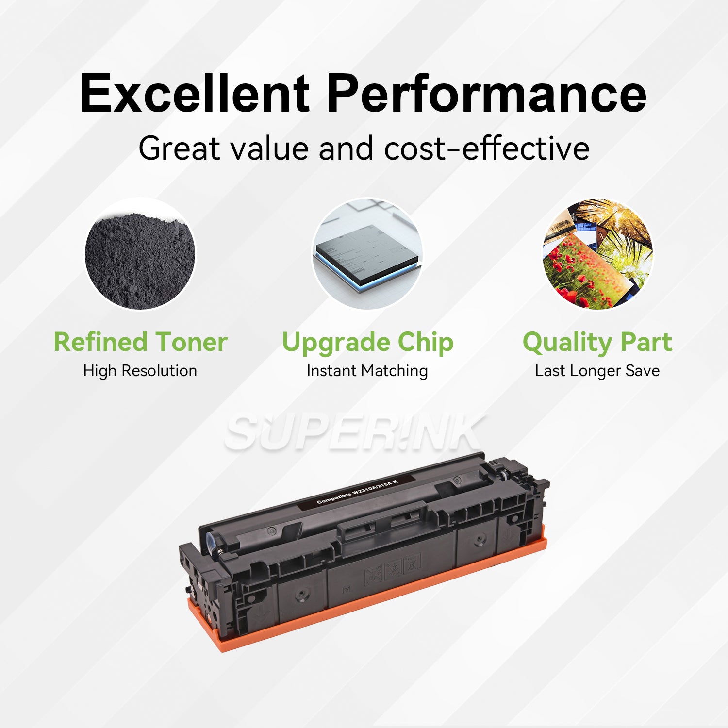 Compatible HP W2310A / 215A Black Toner (With Chip) By Superink