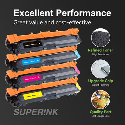Compatible Brother TN221 TN225 Combo Cartouche Toner Combo By Superink