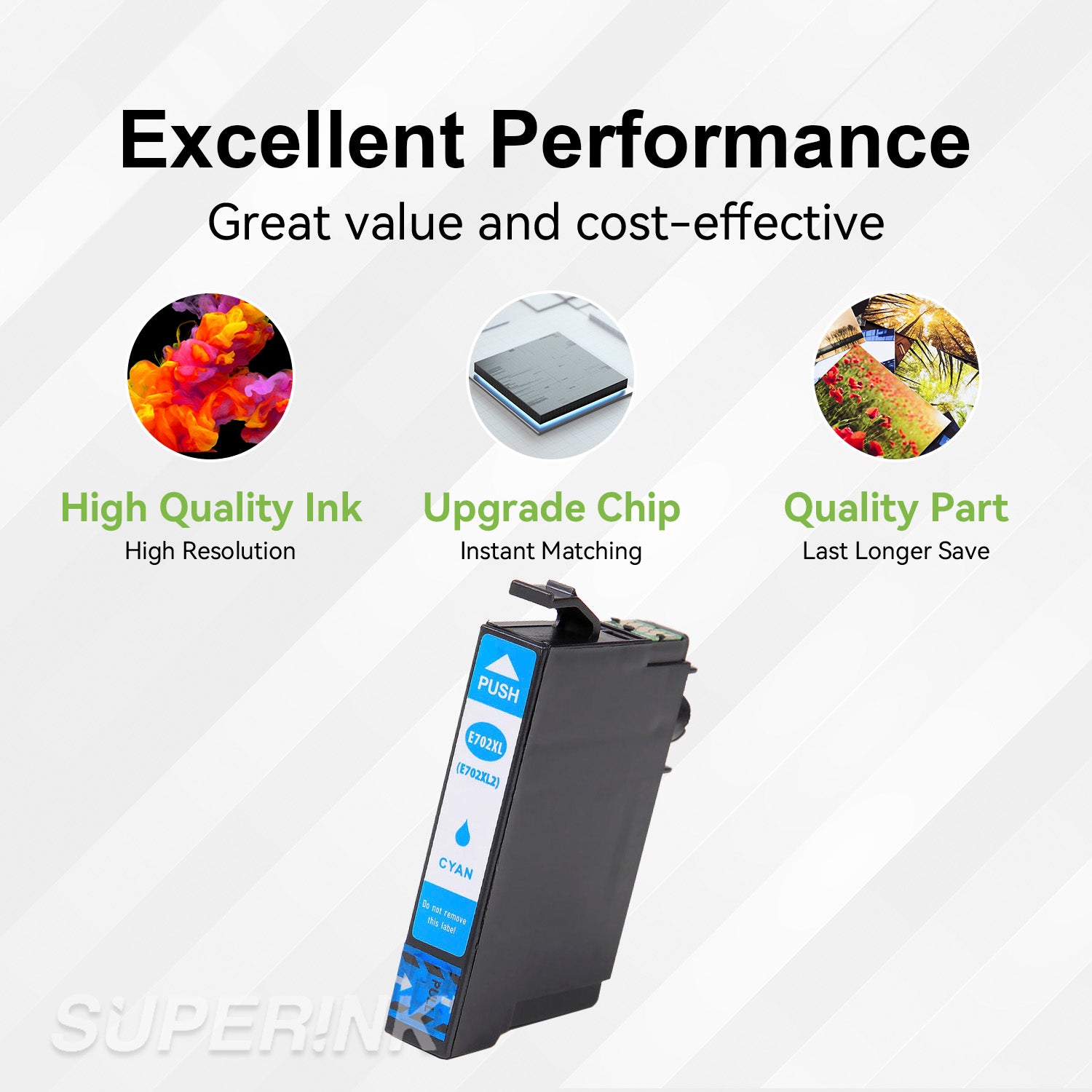 Compatible Epson T702XL220 Cyan Ink Cartridge