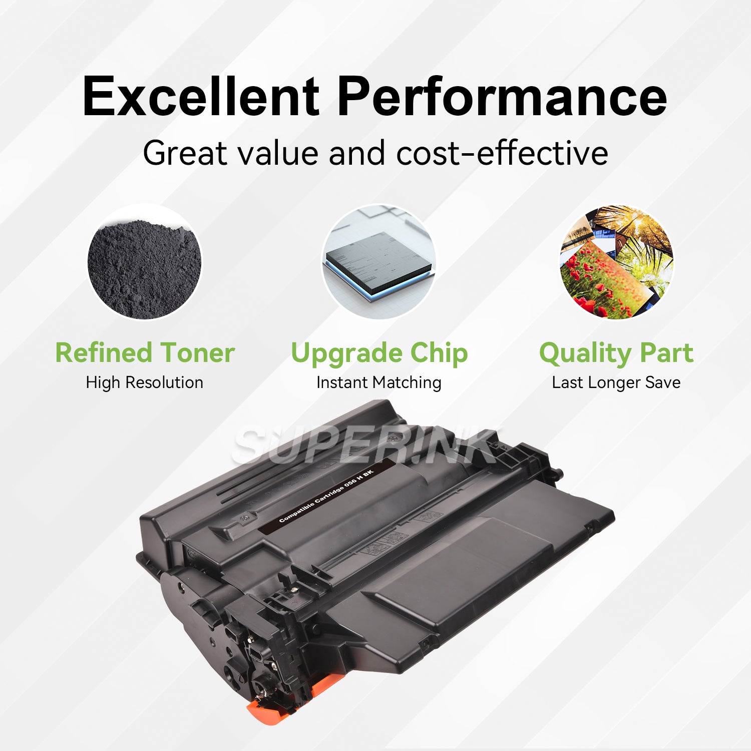 Compatible Canon 056H Black Toner Cartridge (With Chip) by Superink