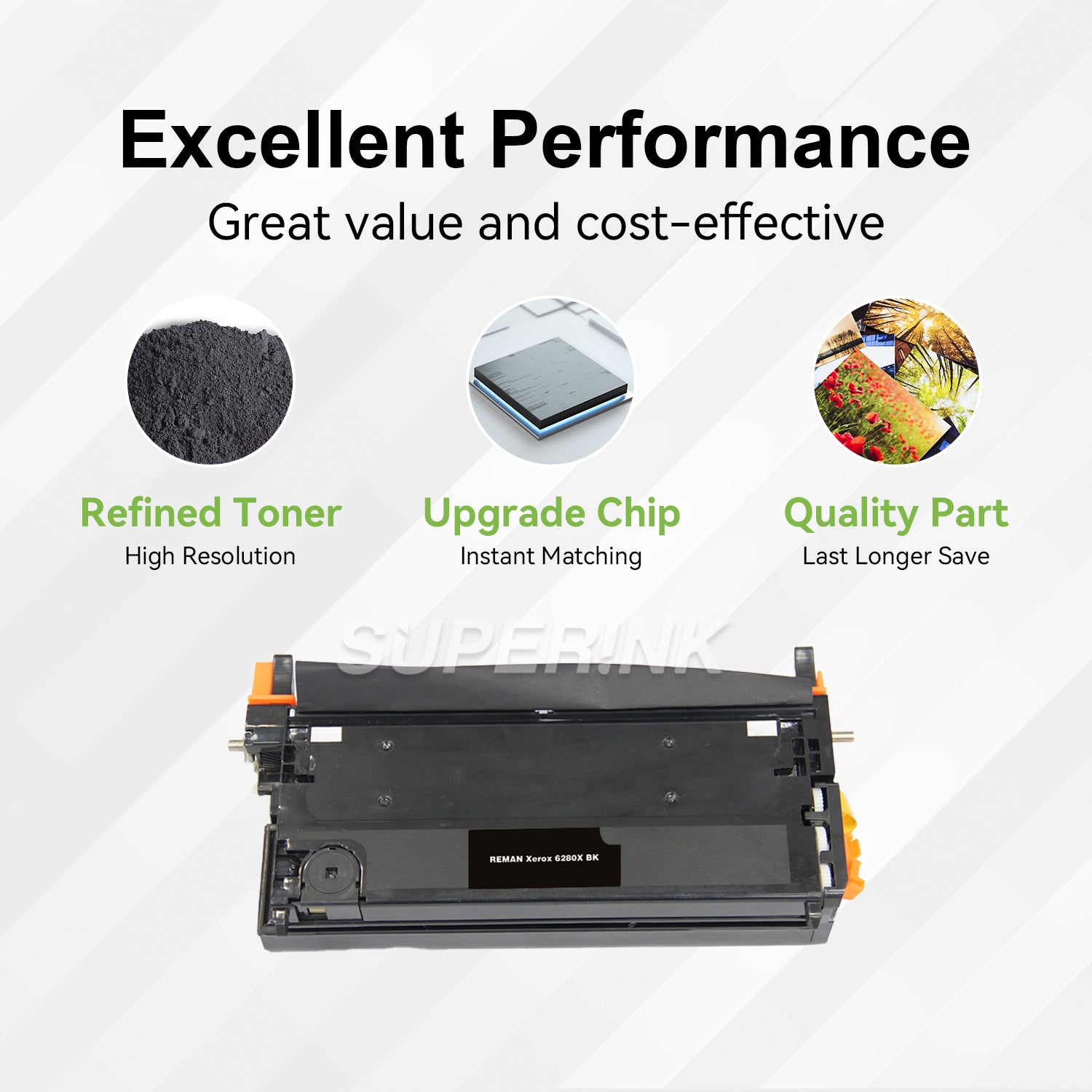 Compatible Xerox 6280 Black Toner Cartridge (106R01395) By Superink