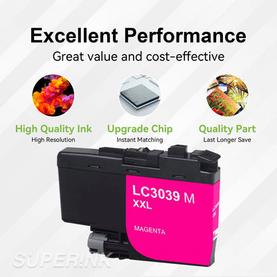 Compatible Brother LC3039XXL Magenta Ink Cartridge by Superink