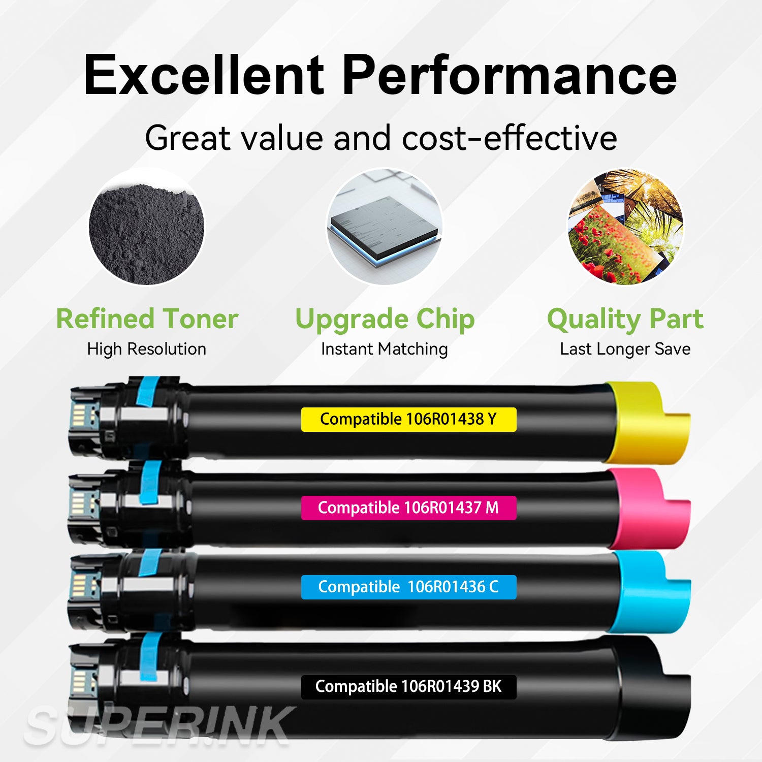 Compatible Xerox Phaser 7500 Toner Cartridge Set BK/C/M/Y