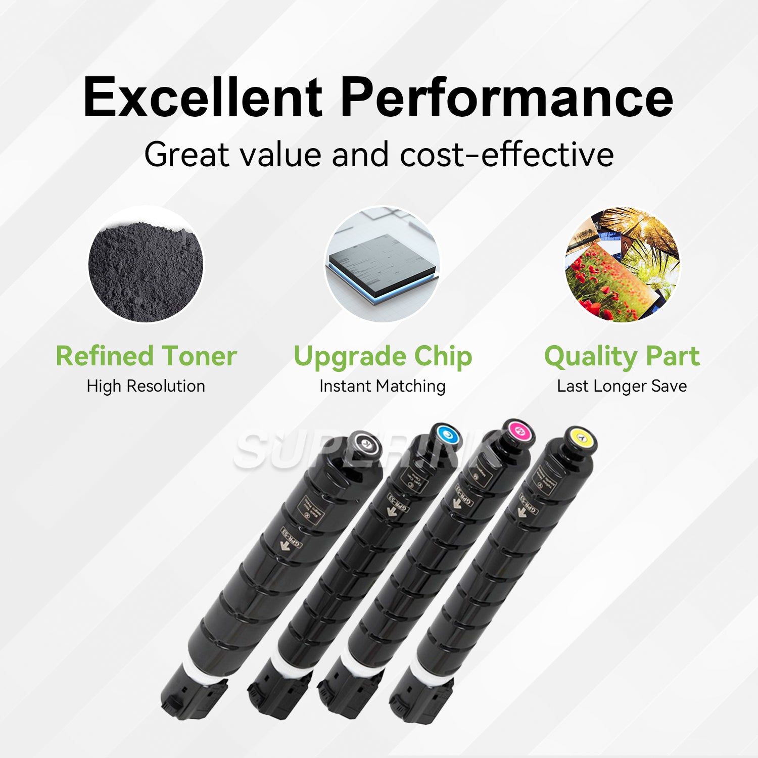 Compatible Canon GPR-53 Toner Cartridge Combo BK/C/M/Y By Superink