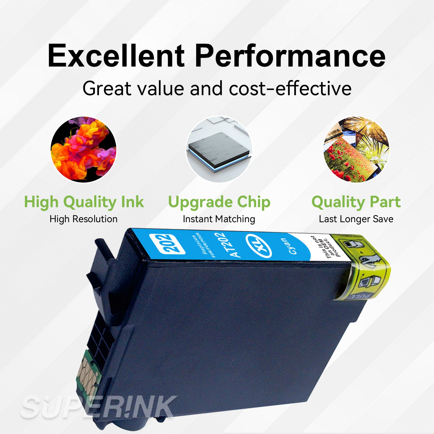 Compatible Epson T202XL Cyan Inkjet Cartridge (T202XL220) By Superink