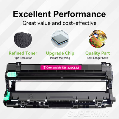 Compatible Brother DR229CL Magenta Drum Unit by Superink