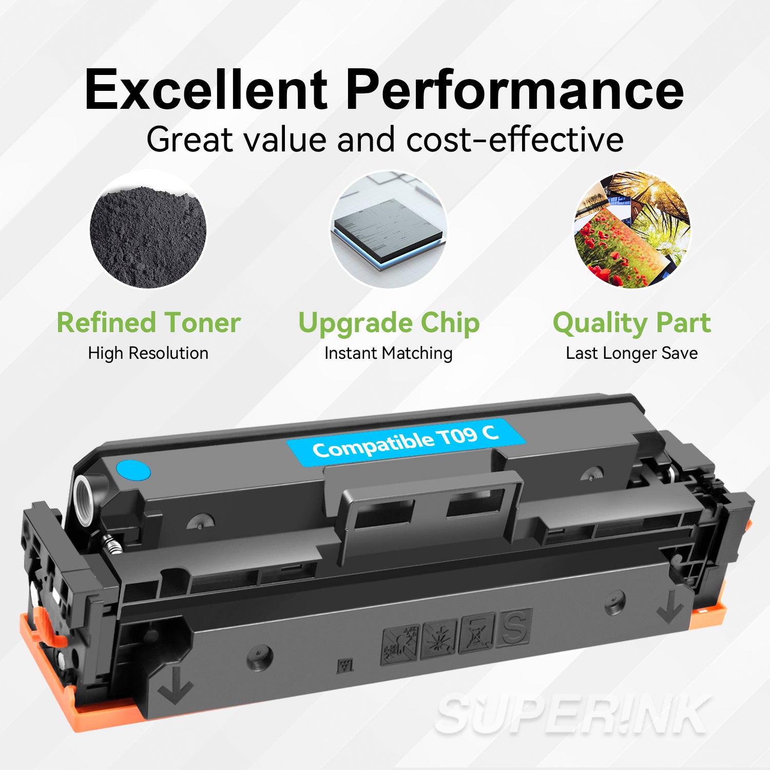 Compatible Canon T09 3019C005AA Cyan Toner
